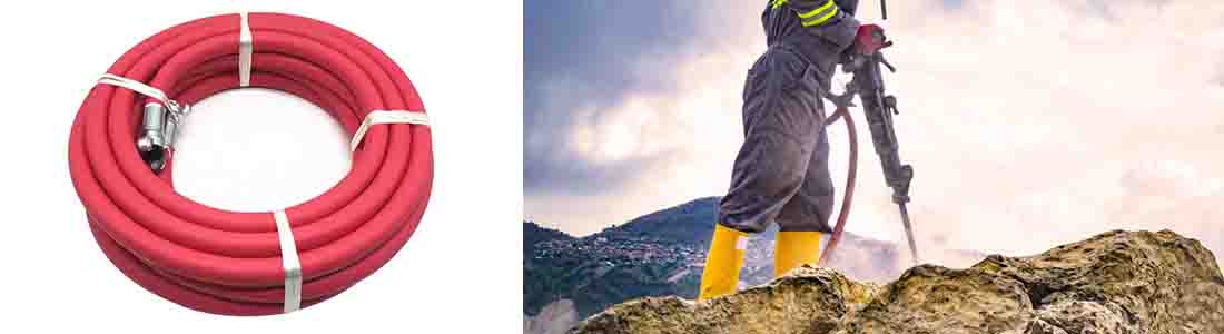 3/8 Inch EPDM Jackhammer air hose 50ft 