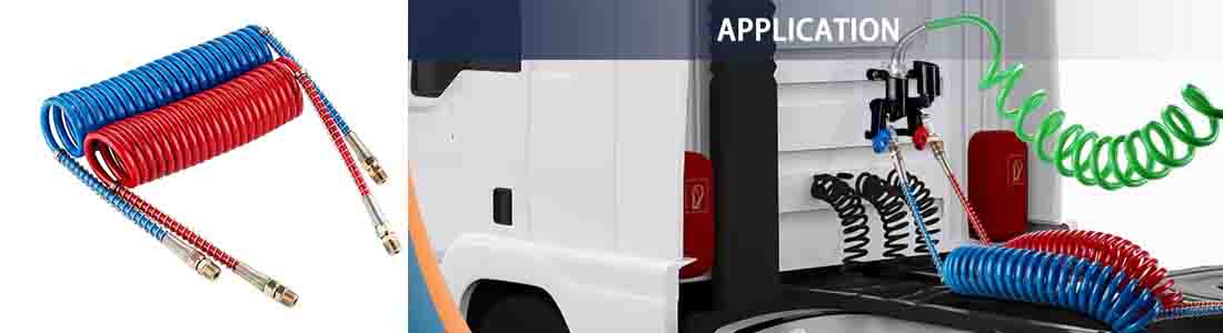 coiled nylon hose for air water