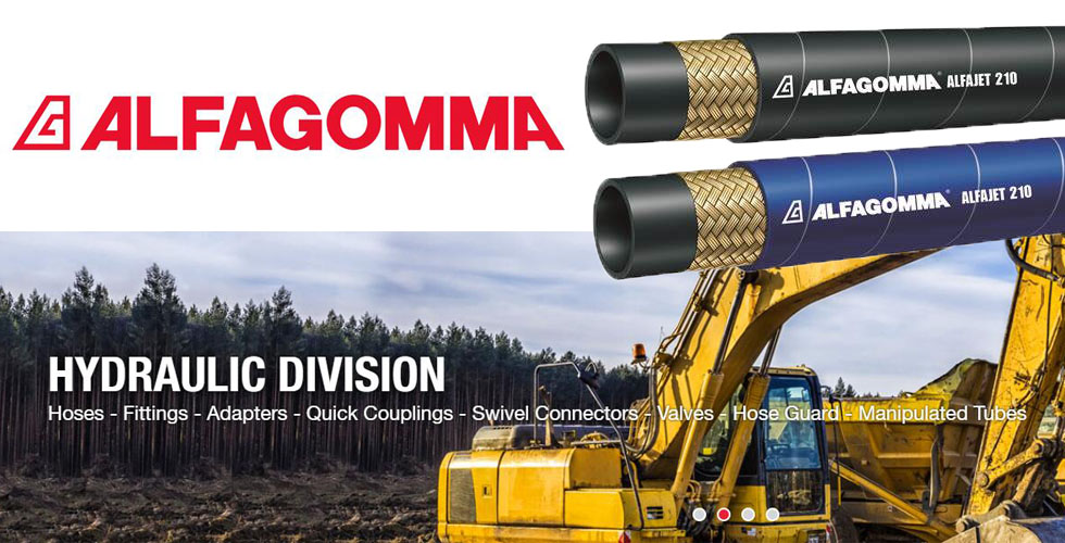 Alfagomma hydraulic hose supplier sells wire braided hose and fittings