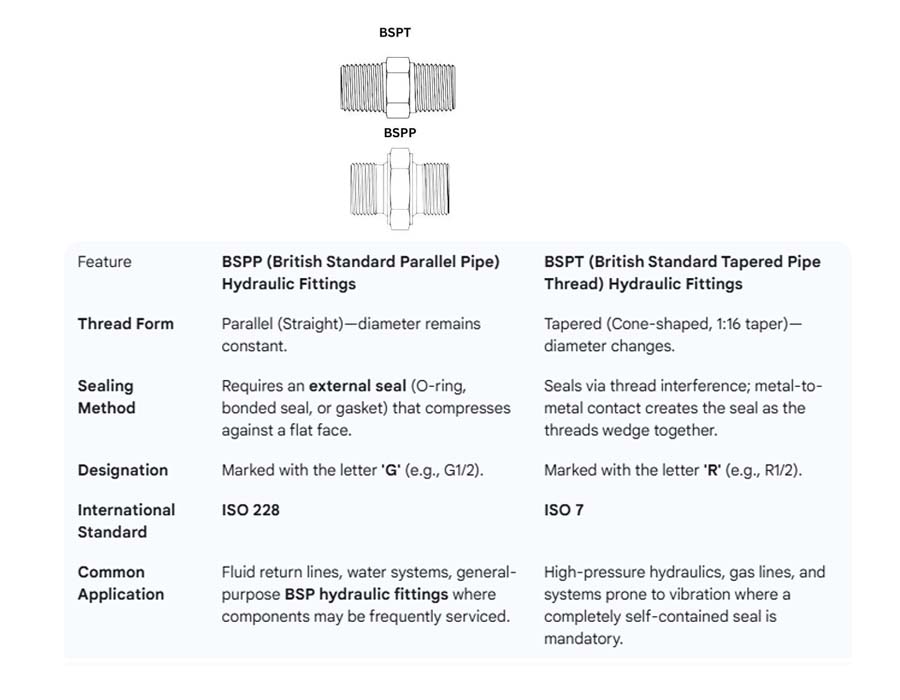 hydraulic hose supplier offer hydraulic fitting size chart